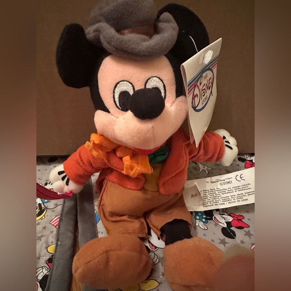 Disney Mickey Mouse Bob Cratchit 8 inch plush  w/Tag Disney Store